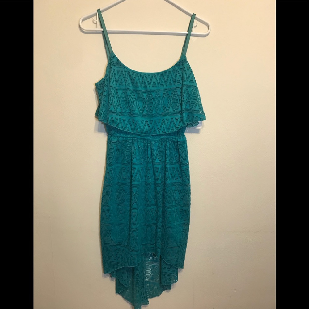 Charlotte Russe green eyelet dress